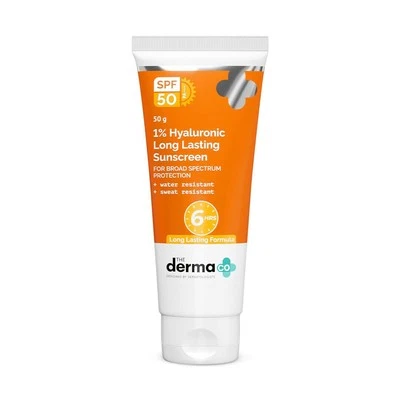 The Derma Co 1% Hyaluronic Long Lasting Sunscreen Spf 50 Pa++++ Hyaluronic 50 gm