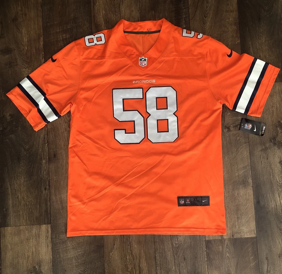 Nike Elite Von Miller Denver Broncos Alternate Throwback Masculino GG com etiquetas LEIA! - Imagem 2 de 4