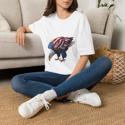 American Flag Bald Eagle T-Shirt | Patriotic Eagle Tee
