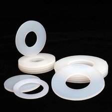 3mm Thick White Silicone Gaskets Rubber Flat Round Ring Washer Seal Gaskets