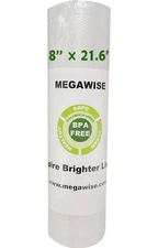 Megawise Vacuum Sealer Bags, 8-Inch Wide x 21.6 Feet Long, Compatible with...