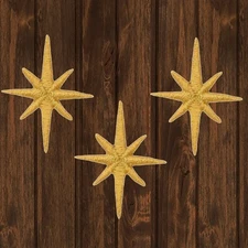 Nativity Star Embroidered Patch — 3-Pack — Iron On