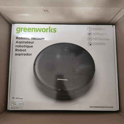 Greenworks Robot Vaccum GRV-1010, Max 2200 PA 3.23 inch Height Smart App Control