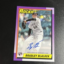 Topps Update 2025 Bradley Blalock #90A-BBI 1990 Autograph RC Rockies