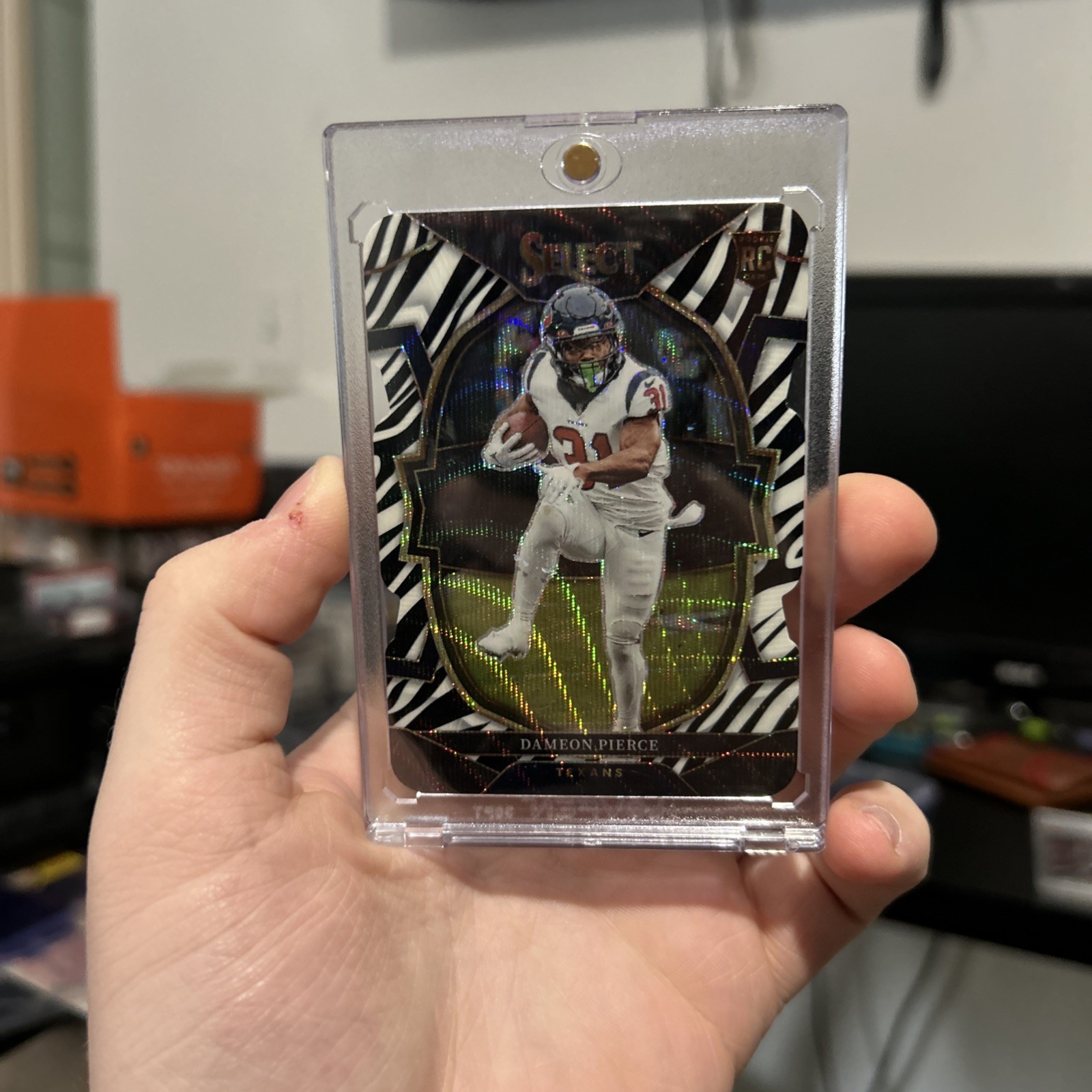 2022-23 PANINI SELECT ROOKIE ZEBRA PRIZM D/C DAMEON PIERCE NO. 47 *TEXANS*