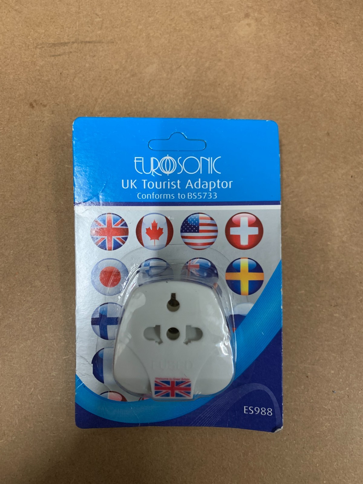 World USA EU AU Worldwide & European Travel Adaptor Mains Plug - UK Version