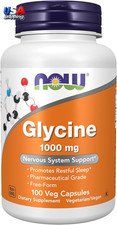 Supplements, Glycine 1,000 Mg Free-Form, Neurotransmitter Support , 100 Veg Caps