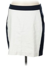 Banana Republic Women White Casual Skirt 8 Petites