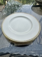 Set of 4 Minton St James Bone China Salad / Luncheon Plates 8? Blue & Gold eng