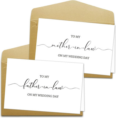 Set of 2 Wedding Card to Your Future Parents-in-Law Card, 1 To My Mother-in-Law