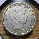 1907-P Barber Quarter - Actual Coin Shown - Free Shipping & Tracking INV#276