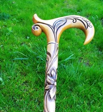 Unique design hand carved wooden walking stick for men women cane best gift Q21