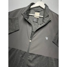 New Vuori Sunday Element Track Jacket Mens Charcoal Heather Grey Full Zip  XXL