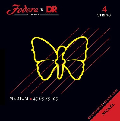 Fodera Nickel Plated Steel Bass Guitar Strings; 45-105