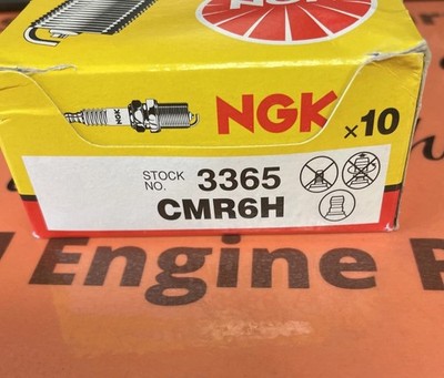 10 NGK 3365 CMR6H   Spark Plugs Lawnmower Genuine 