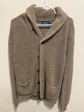 Polo Ralph Lauren Cotton/LInen -Shawlneck Ragg Sweater Cardigan Men's Size SMALL