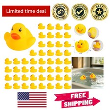 Delightful 50-Piece Mini Rubber Ducks for Safe Bath Time Fun   Squeak  Float