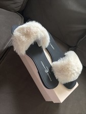 Chinese Laundry Women's Midnight Fur Slides Cream Size 7