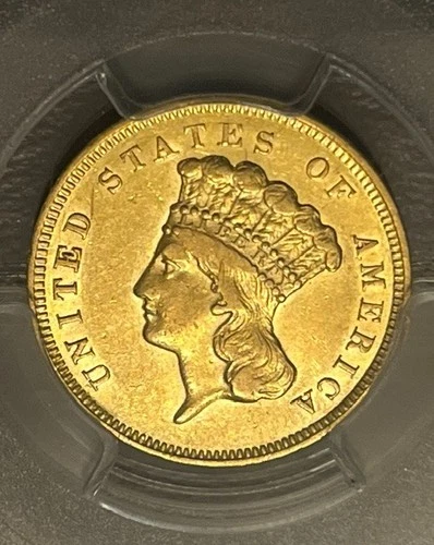 1857-S Three Dollar Gold — photo from the most recent tracked eBay sale