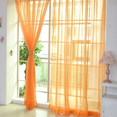 Mode Vorhang Haus Tür Gardine Panel Teiler Ornament Raum Tüll Voile - Bild 2 von 25