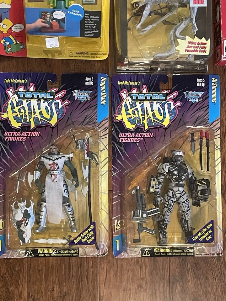 Lote 10 bonecos de ação brinquedo vintage Dracula Spawn Action Man Buffy X-men Simpsons Ultra - Imagem 4 de 4