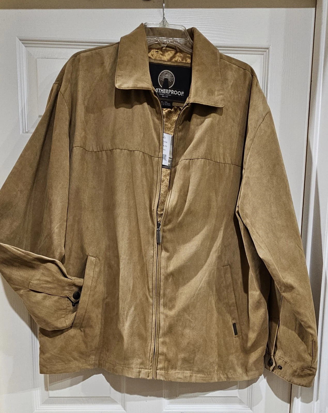 Weatherproof Men's Microfiber Golf Jacket Khaki Size XL NWT