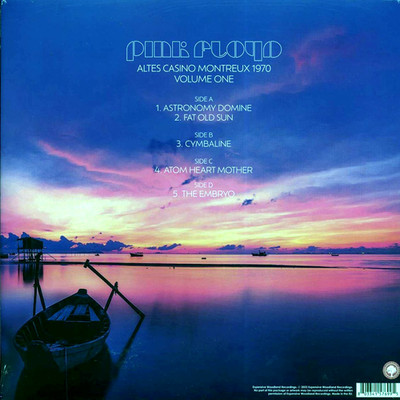 Pink Floyd  ALTES CASINO MONTREUX 1970 CLEAR VINYL 2 LPs VOL. 1   NEW SHIPS NOW