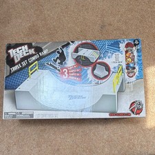 Tech Deck Triple Set Combo Ramp Grey & 3 Fingerboards Missing Yellow rails