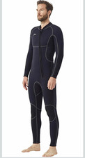 Hevto's Men's Full Body 3/2mm Full Wetsuit Front Zip Black