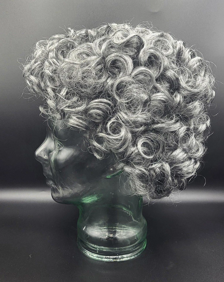 Yo Momma Wig Costume Theatrical Glamor Old Lady Grey curly hair - Image 2 of 4