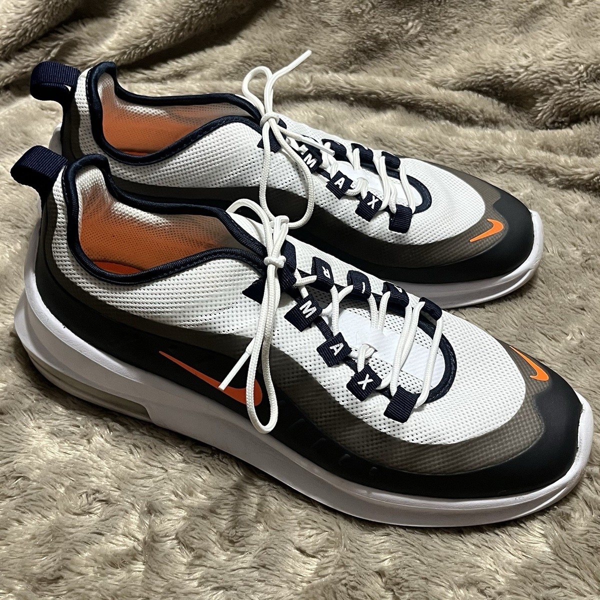 Nike Air Max Axis White Obsidian Orange Sneaker Shoes AA2146-108 Mens Size