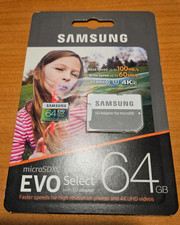 SAMSUNG EVO Select 64GB MicroSDXC memory card with adapter