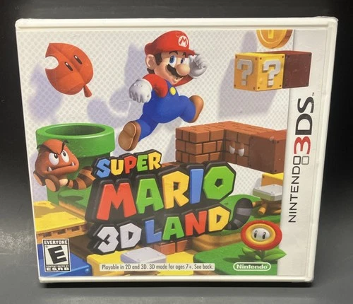 Super Mario 3D Land - Nintendo 3DS 2011 - Estuche Blanco - ¡Nuevo Sellado de Fábrica!