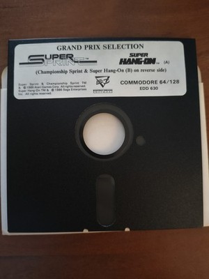 Commodore 64 5,25''- Grand Prix Selection Super Sprint Hang-On 1986 Original