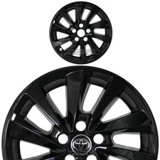 1 For Toyota Camry Le 2021-2024 Black 17 Wheel Skins Full Rim Covers Hub Caps
