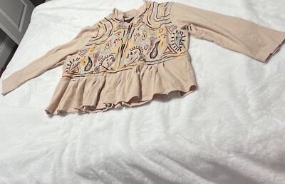 The Pyramid Collection Cardigan Sweater Multicolor Size 1X Boho Embroidered