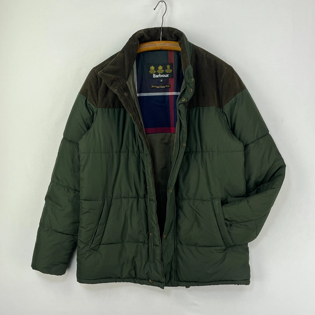 Barbour green puffer jacket clearance
