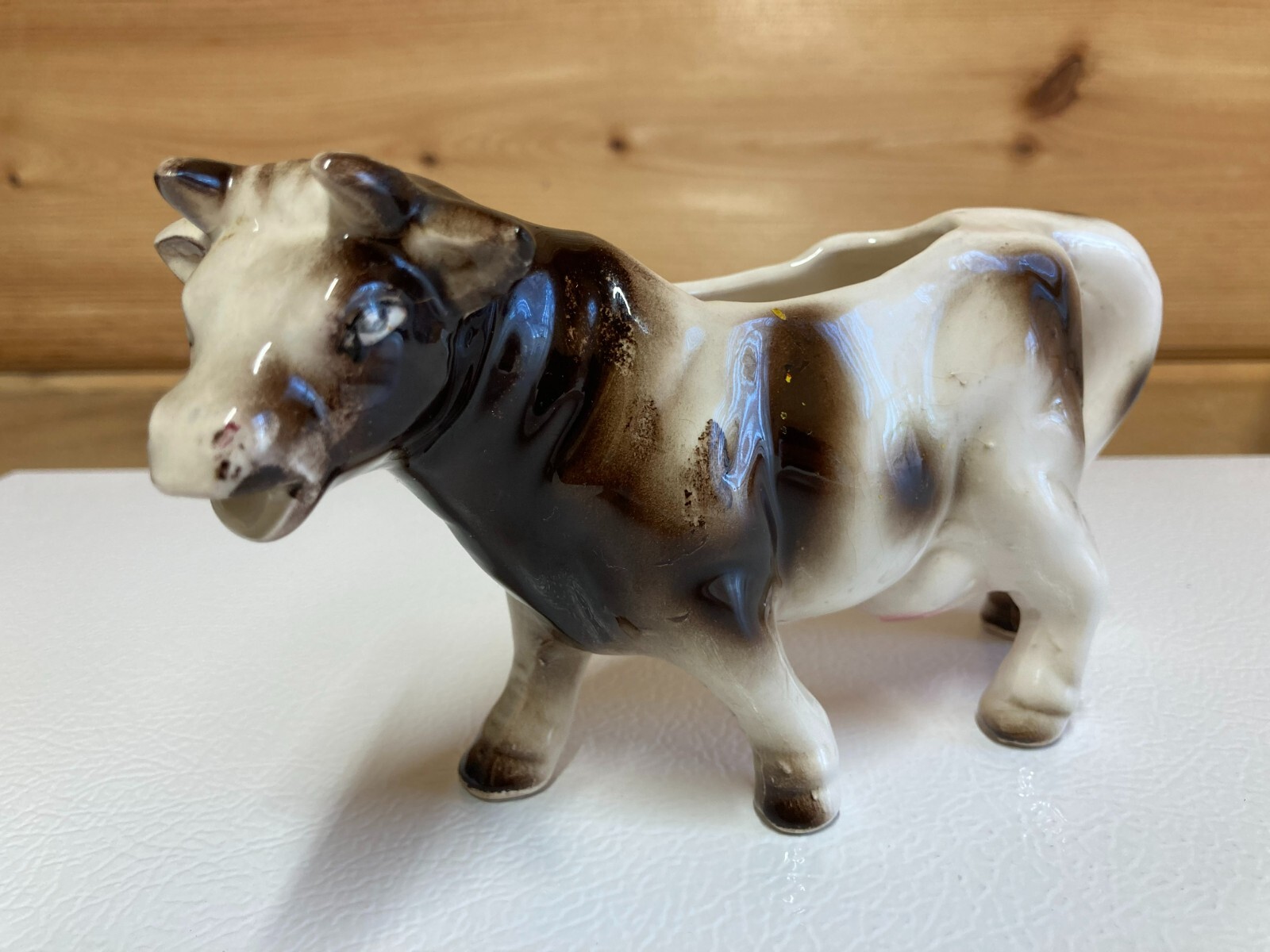 Vintage Japan Dee Bee Co Imports White & Brown Cow Creamer eBay
