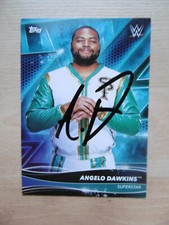 Angelo Dawkins "Wrestling" Autograph Signed Trading Card Topps WWE 2021