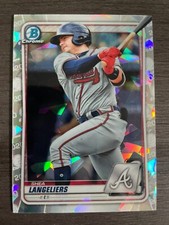 2020 Bowman Chrome Prospects Atomic Refractor Shea Langeliers Atlanta Braves