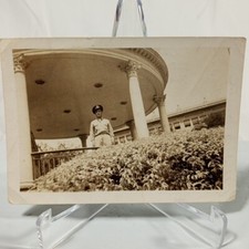 Vintage Photo Picture Original OOAK Army Officer Rotunda 1940 Pre-WW2 w/ Notes