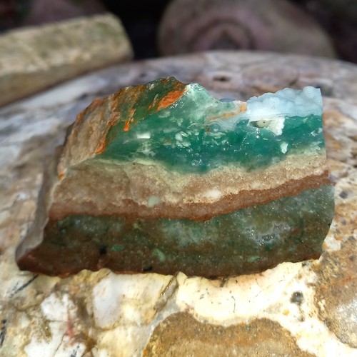 Mtorolit Smaragd Grüner Chrom Chalcedon Chrysopras Verständnis Nr.E Zen - Bild 7 von 8