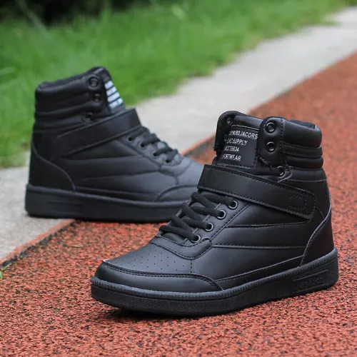 Mode Damen Sneakers Hidden Wedge Keilabsatz High Top Schnürung Schuhe DE 35-40- - Bild 9 von 17