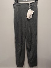 Stella McCartney Womens Pants Gray Straight Leg Soft Felted Trousers Size 44