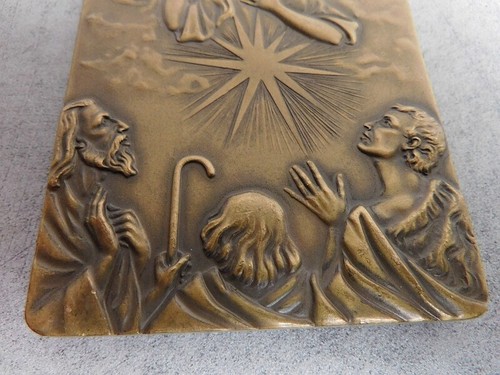 MEDAILLE DE TABLE PLAQUE EN BRONZE RELIGIEUSE NATAL 1978 N°36 - Photo 9 sur 10