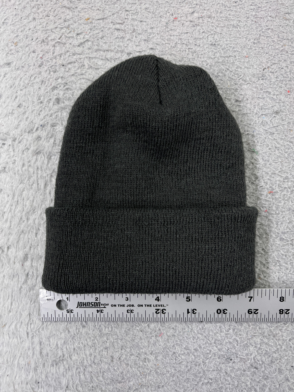 Beanie Toque Youth One Size Dark Gray Knit Cotton Polyester Blend Winter Ski-image
