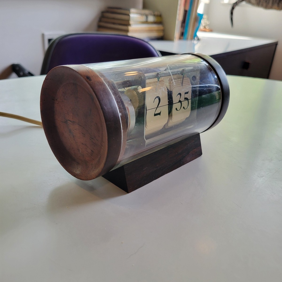 Arthur Umanoff Rosewood Flip Clock Howard Miller George Arthur Umanoff Rosewood Flip Clock Howard Miller George