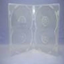 100 NEW QUALITY 14mm SLIM 4/One OVERLAP Super CLEAR  Quad DVD CASES PP-Q14-C-SLP