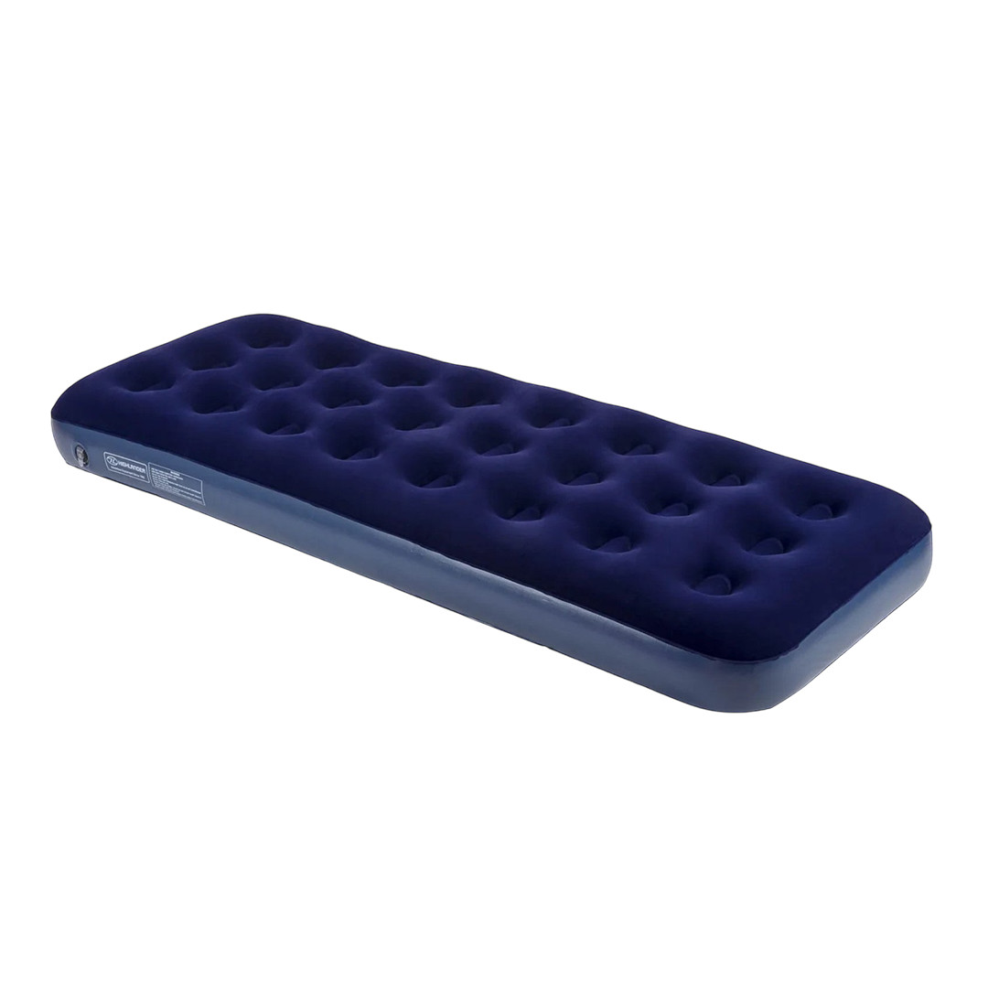 Highlander Single Flocked Airbed Sleepeze Camping Air Mattress