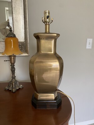 vintage brass frederick cooper table lamp